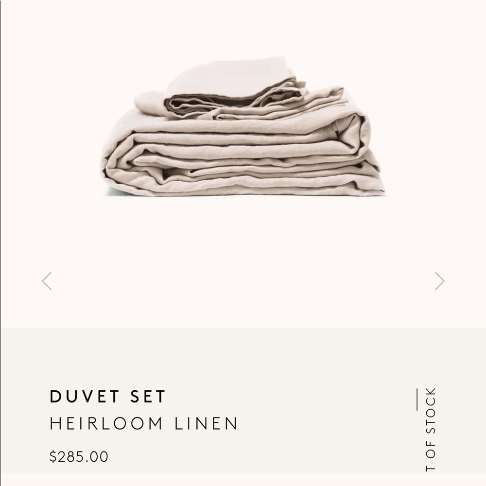 Morrow Soft goods full/queen duvet set in Bone